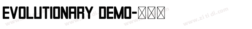 Evolutionary Demo字体转换